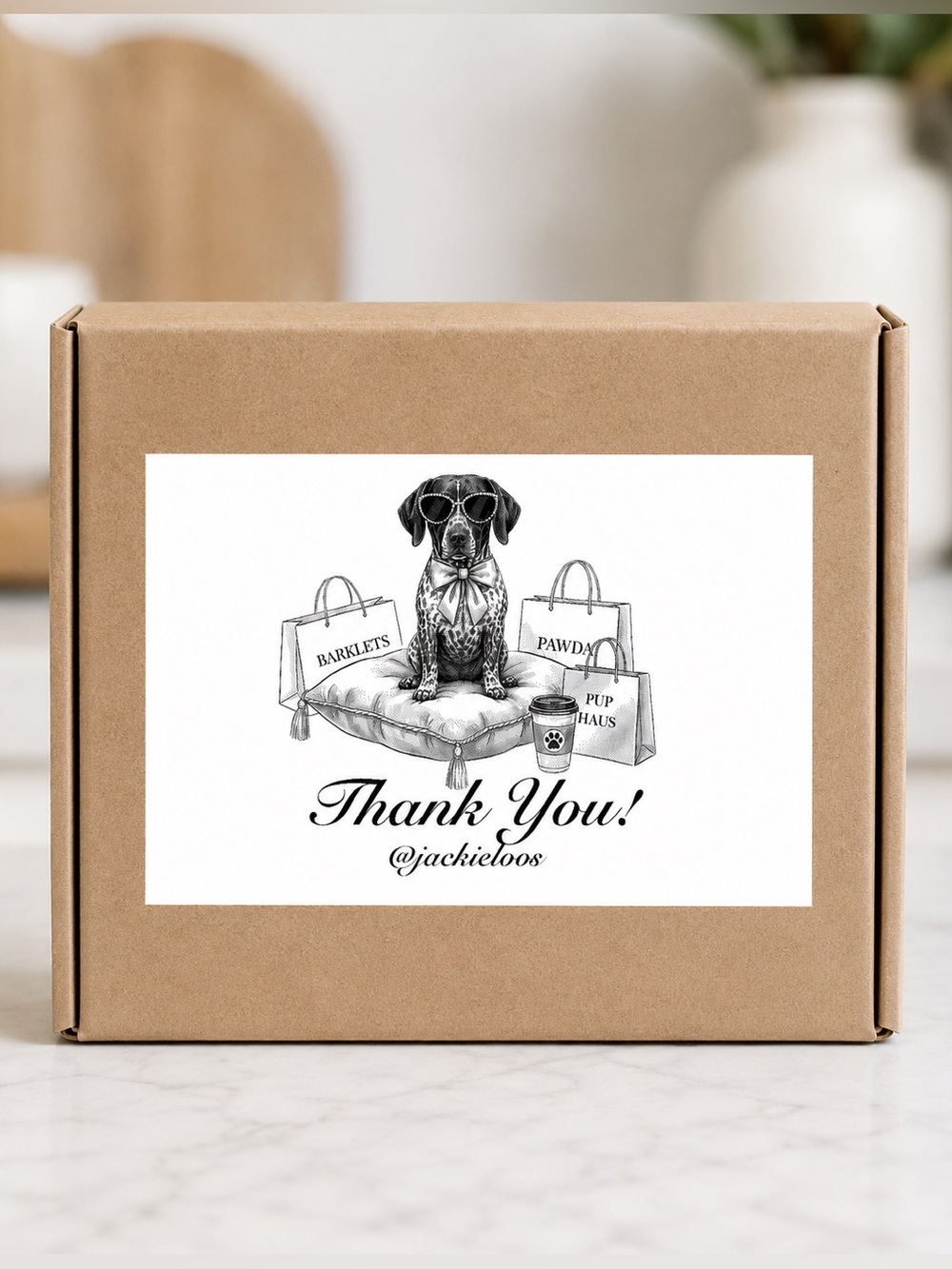 @jackieloos Custom Thank You Stickers
4”x6”-100ct.
